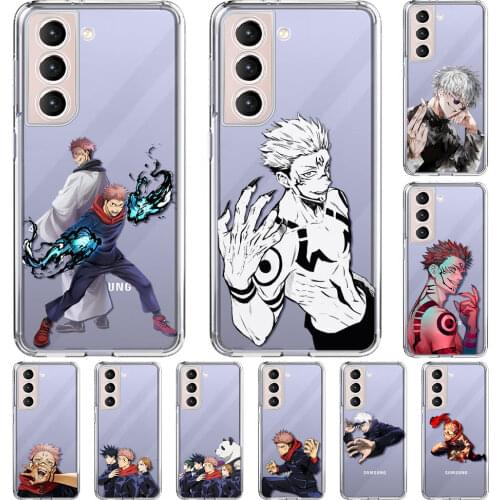 Anime Jujutsu Kaisen Clear Case For Samsung Galaxy S21 S20 FE S10 Plus S9 S8 Note 20 Ultra 10 Lite S10e Soft Phone Cover Funda