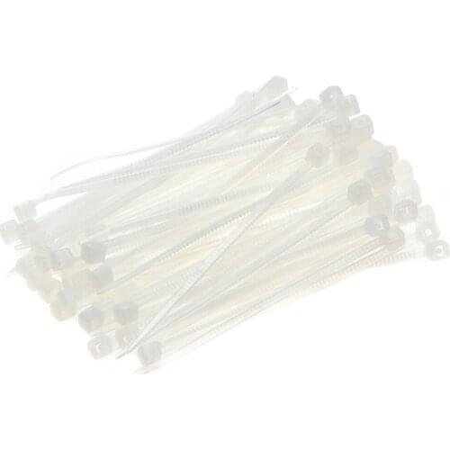Uxcell 700 pcs Cable Zip Ties 60mmx1.8mm Self-Locking Nylon Tie Wraps White Single-use Locking Flexible Cable Tie