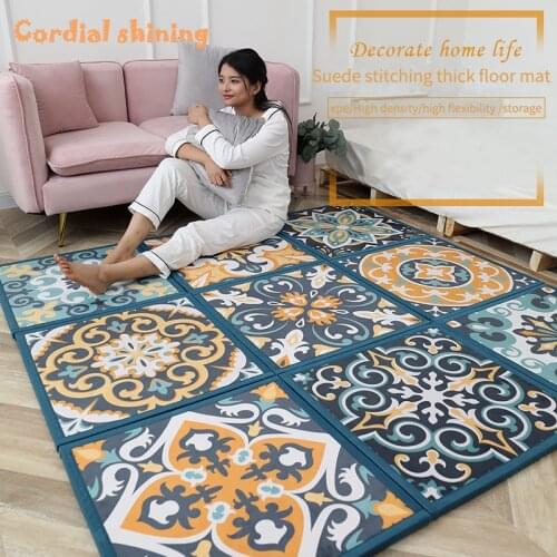 Cordial Shining Household Home Textiles Carpet 2CM Puzzle 3Pcs Carpet Soft Non-slip Nap Rug for Living Room