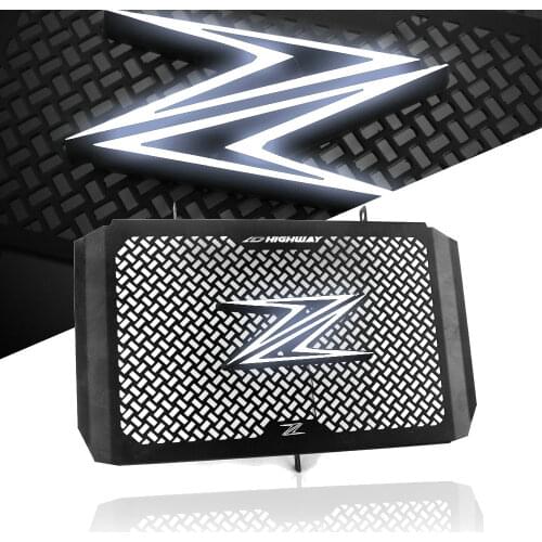 LED Light Bumb Motorcycle Radiator Grille Cover Guard Aluminum Oil Cooler Protection Protetor for KAWASAKI Z1000 Z800 Z750