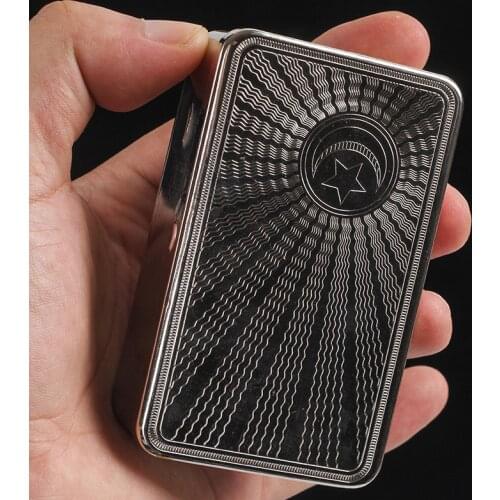 1pcs Randomly Metal Cigarette Case with Paper Holder Tobacco Pack Humidor Container Elegant Smoke Pipe Tool Portable Mens Gift