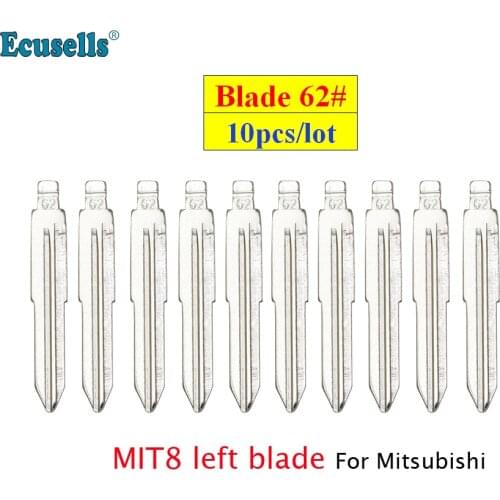 10pcs/lot universal No. 62 flip uncut metal blank key blade MIT8 LEFT blade 62# for Mitsubishi for KD remote