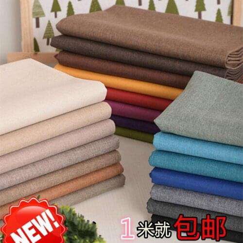148cmx100cm Solid Color Wear-resisting Linen Sofa Fabric Chair Cover Sofa Cover Table Cloth Dust Cloth Soft Bag Pillow Fabric