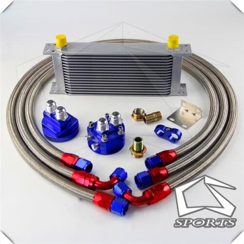 16 ROW AN-10AN UNIVERSAL OIL COOLER + FILTER RELOCATION KIT