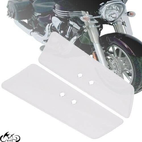 2X Motorcycle Clear Wind Fork Air Deflectors For Honda Shadow VT750C VT1100C2 VTX1300RV TX1300S Kawasaki VN1500E VN800B