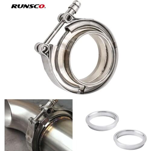 3" 3.25" 3.5" 4" Stainless Steel 304 Car Exhaust V-band Male Female Exhaust Flange V band Quick Release Clamp Kit