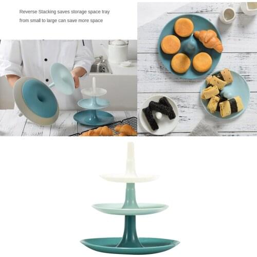 3 Tiers Plastic Cakes Cupcake Display Stand Fruits Salad Bowl Birthday Decor