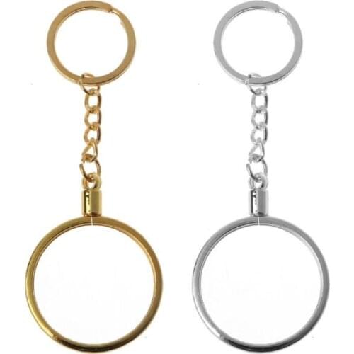 40mm/1.57" Holder Keyring Medallion or Chip Collection Souvenir Coin Pendant Keychain Fashion Jewelry