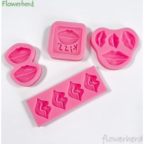 Handmade Cake Decoration Accessories Red Lip Fondant Silicone Mold Resin Molds Chocolate Baking Mold Sugarcraft Pastry Tools