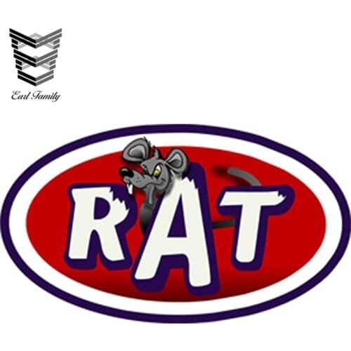 EARLFAMILY 13cm x 7.4cm Phantom Series Rat Decal Sticker Funny Car Reflective Decal Car Stickers Car Styling
