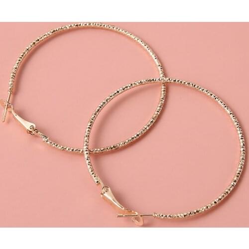 Golden Big hoop Earrings Korean Geometry Metal Gold Earrings For women Female Retro Drop Earrings 2021 Trend Fashion Jewelry