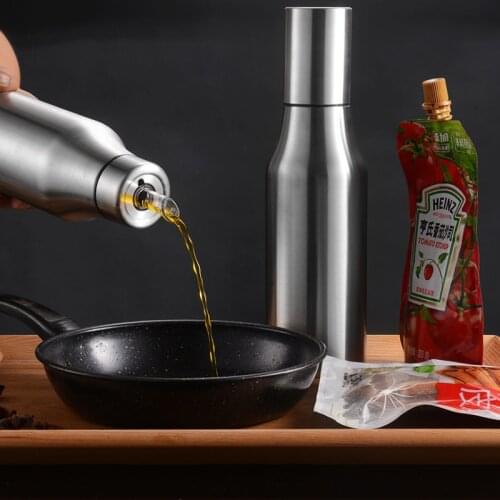 Kitchen Stainless Steel Olive Oil Bottle sauce Seasoning bottle barbecue Oil Pot Grill BBQ Oil Dispenser Cookware Tools