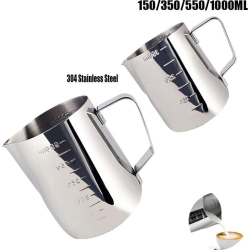 Stainless Steel Espresso Coffee Pitcher Barista Craft Coffee Latte Milk Frothing Jug 350/550ML