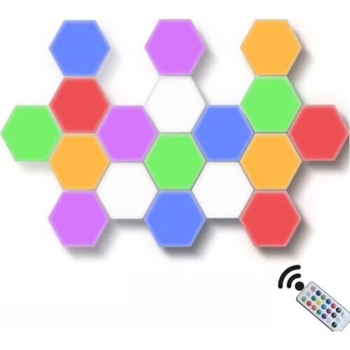 Quantum Lamp LED Hexagonal Wall Lamps Race lamp DIY Modular Lighting Creative Color changing Lights for Home Decor