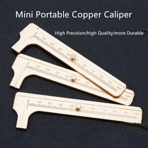 0-100mm Mini Small Copper Caliper Digital Caliper High-precision Single Scale Measuring Ruler Tool with Holster