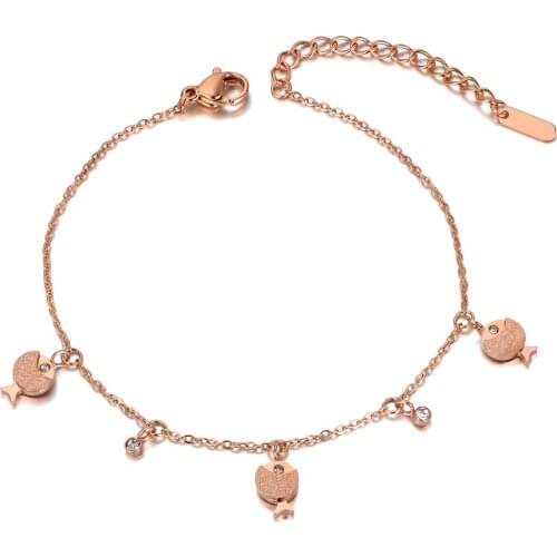 Trendy Bohemia Fish Charm Animal Bracelets For Women Girls Stainless Steel Crystal Link & Chain Bracelet Jewelry B20001