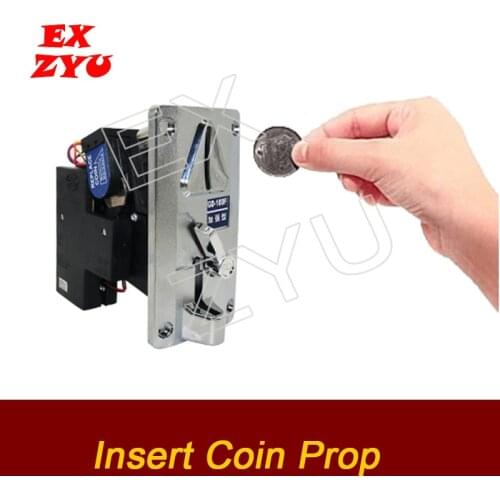 EXZYU Insert Coin Prop real life coin selector drop coins into slot machine to escape chamber game room
