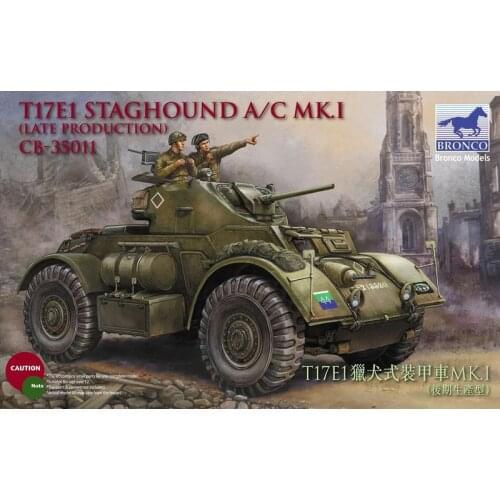 BRONCO CB35011 1/35 T17E1 Staghound Mk.I(Late Production) - Scale Model Kit