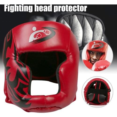 New Wrestle Protective Headgear Adjustable Size PU Leather Soft Head Protector for Boxing Drop Shipping
