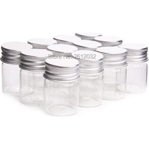 Empty Glass Bottles with Metal Cap Pill Powder Bottles 15ml Liquid Food Saffron Jar Container F20173755
