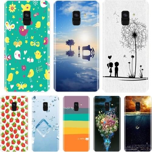 Silicone Phone Case For Samsung Galaxy A6 A8 Plus 2018 A5 A7 Soft TPU Cute Aesthetic Back Cover Samsung A3 A5 A7 2016 2017