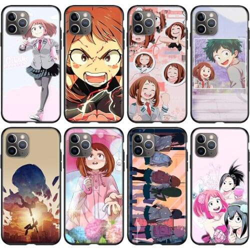Uraraka my Hero Academia Silicone Cover For Apple IPhone 12 Mini 11 Pro XS MAX XR X 8 7 6S 6 Plus 5S SE Phone Case