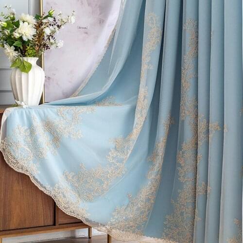 2021 Nordic Light Luxury Minimalist Modern French Double Yarn Integrally with Curtains Curtains for Living Dining Room Bedroom