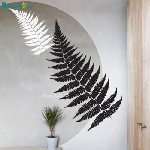 Modern Minimalistic Fern Leaf Nature Vinyl Wall Decal Sticker Houseplant Home Decoration Murals Self-adhesive YT6277