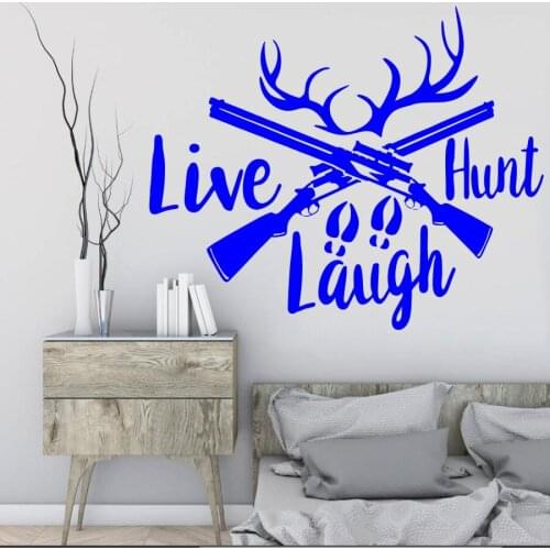 Deer hunting guns stylish wallpaper mural wall stickers Vinyl Art Modern simple home decorative wall decals Y-10