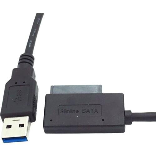 USB 3.0 TO SATA 13p Slimline 7+6 Pin 13 Pin Female DVD Adapter Cable