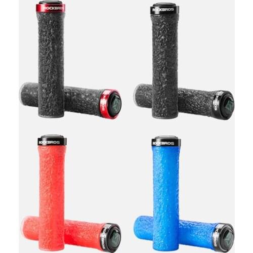ROCKBROS Cycling Handlebar Rubber Anti-slip MTB Bicycle Grips TPE Soft Shockproof Grips Bar Soft Tape Bike Accessories