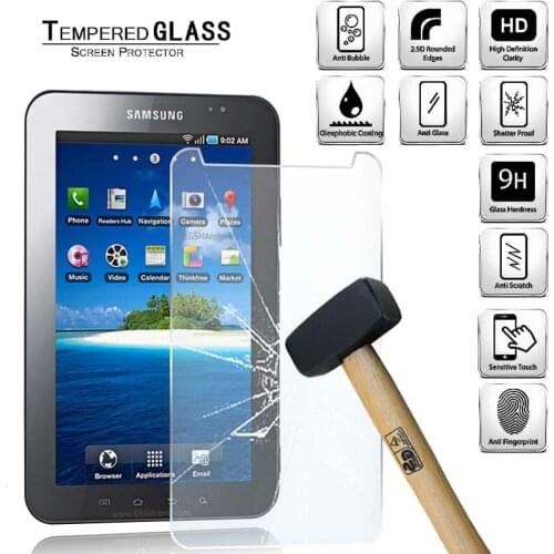 Tablet Tempered Glass Screen Protector Cover for Samsung Galaxy Tab 7.0 P1000 Anti-Screen Breakage HD Tempered Film