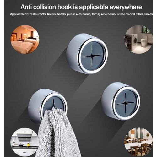 1pcs Storage Holder For Bathroom Hanging Door Clothes Towel Racks Push In Holder Grip Hook Towel Rack Holder Hang