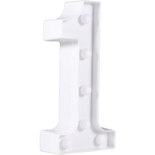 1pc LED Marquee Number Light Sign Light Up Marquee Letter Light Sign for Night