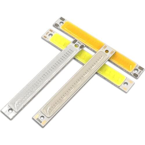 100pcs Big Pormotion 60mm 2.36in COB Strip LED Bulbs 2V 3V Light Source White Blue Red COB Chip 3.7V 6CM for LED Desk Work Lamp