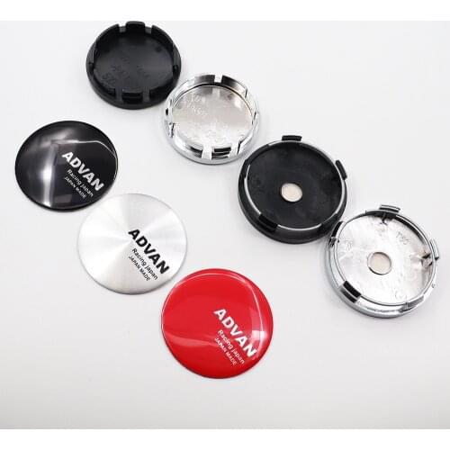 4pcs 56mm or 60mm ADVAN Car Logo Wheel Center Cap Rim Badge Covers Decal Auto Refit Creative Decoration Emblem Sticker