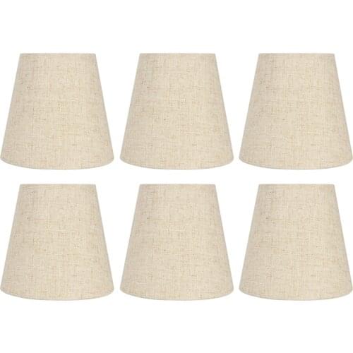 6Pcs Nordic Style E14 Chandelier Lampshade Fabric Wall Lamp Cover Accessory For Home Decoration Solid Lampshade