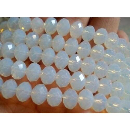 72pcs 5X8mm Faceted Imitation Sri Lanka Moonstone Facet Wheel Abacus DIY Women Manual Loose Bead Fashion Jewelry Wholesale