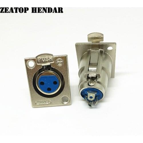 8Pcs Nickel Plated 3Pins XLR Female Jack Panel Mount Socket Connector XLR Speaker Plug Wire Connector