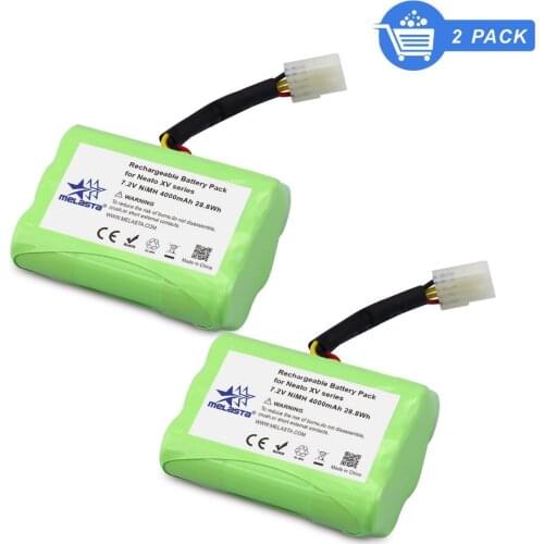 7.2V 4000mAh Battery Compatible with Neato XV-11 XV-12 XV-14 XV-15 XV-21 XV-25, XV Essential, XV Signature Pro
