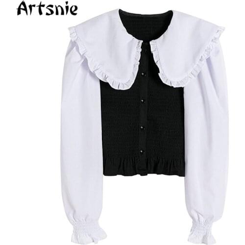 Artsnie Black Blouses