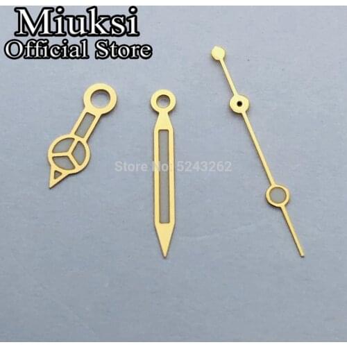 Miuksi yellow gold watch hands luminous hands fit ETA 2824 2836 NH35 NH36 Mingzhu DG2813 3804 Miyota 8215 821A 8205 movement