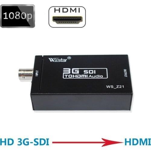Wiistar SDI to HDMI, 3G-SDI, HD-SDI to HDMI UHD 1080P Digital Adapter, Audio and Video Synchronous Transmission
