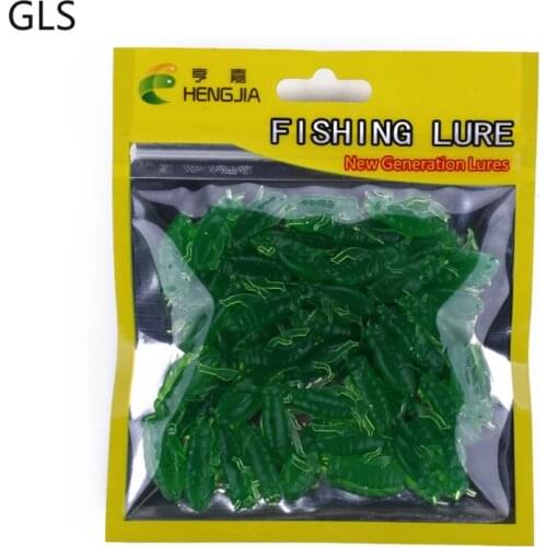 GLS 50 Pcs/Bag Simulation Cricket Insect Soft Lure 2.5 cm Carp/Sea Bass Bionic Fishing bait Fishing Tackles