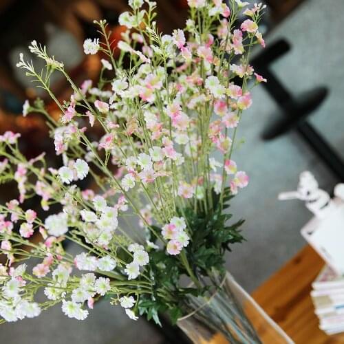 83CM Artificial Flowers Cherry Blossoms Gypsophila Fake Plants DIY Wedding Bouquet Vases for Home Decor Faux Christmas Branch