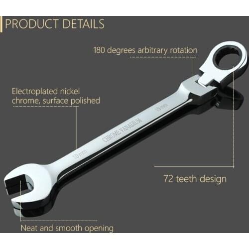 Mini Spanner Repair Tool set Keys Ratchet Spanners Open End Torque Ring Flexible Gear Wrench Head Ratchet Wrench Sockets 24mm