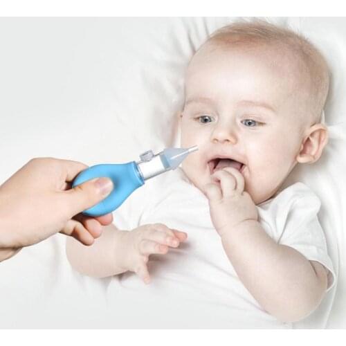 Infant silicone nasal aspirator pump type neonatal cold nasal mucus cleaner antibackflow baby nasal aspirator safe and non-toxic