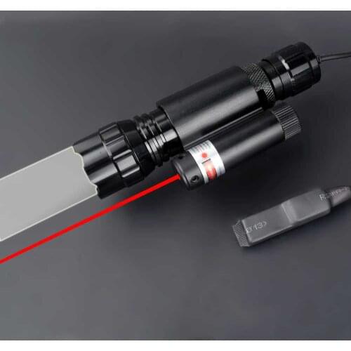 Powerful Zoomable Torch Red Laser Sight Scope Weaver Picatinny Mount Set for Gun Rifle Riflescope Hunting Lights LED Flashlight