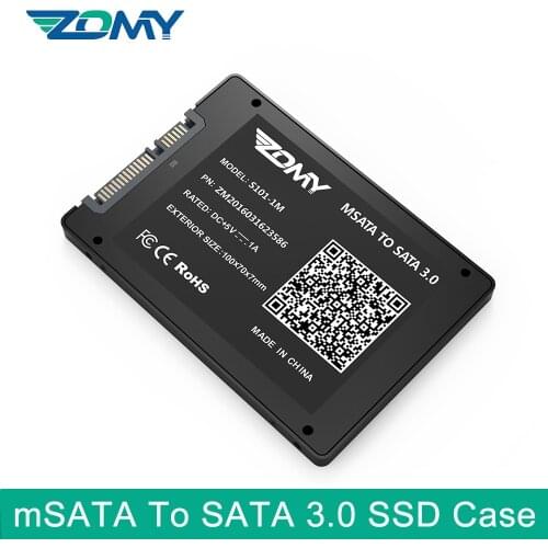 MSATA to SATA 3.0 SSD Case 2.5'' Portable HDD Enclosure Convertor Adapter Card for Laptop Solid State Drives External Transfer