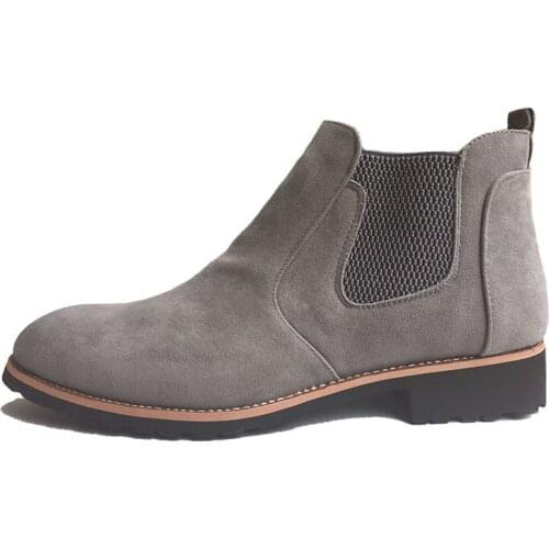 New Nice Autumn Early Winter Shoes Men Chelsea Boots Suede Leather Shoes Vogue Mens Boots Male Brand Ankle Boots 456